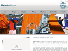 Tablet Screenshot of mahadevfabrics.com